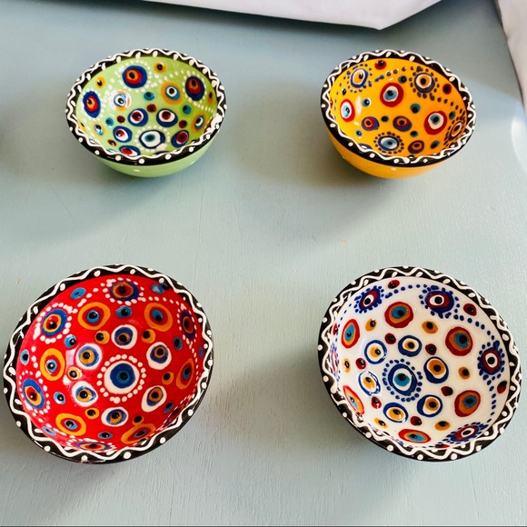 Bundle of 3 Handmade Evil Eye Protection Bowls - Picture 3 of 16